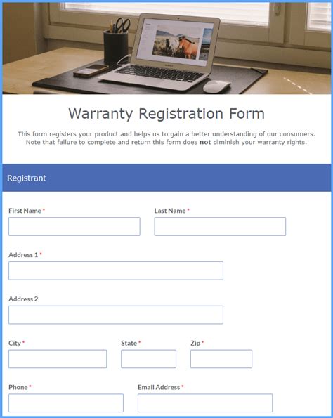 Online Warranty Registration .
